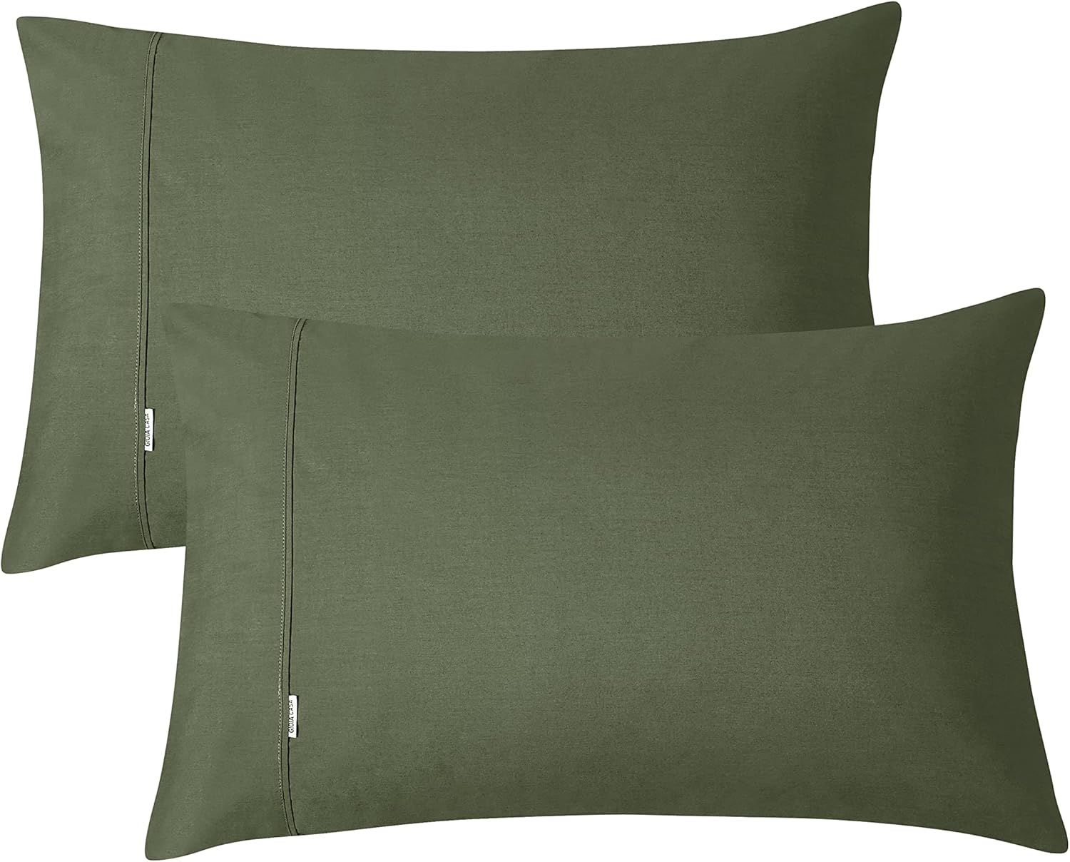 100% Vintage Washed Cotton Fitted Sheet Combo Set – 100% Natural Cotton, Ultra Soft & Breathable – Includes Fitted Sheet & Pillowcases – Machine Washable (Khaki Green, King) 6