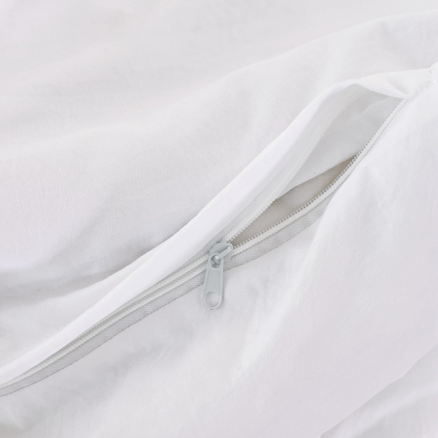 Vintage Washed Microfibre Quilt Cover Set (3Pcs) - White - King Size 4