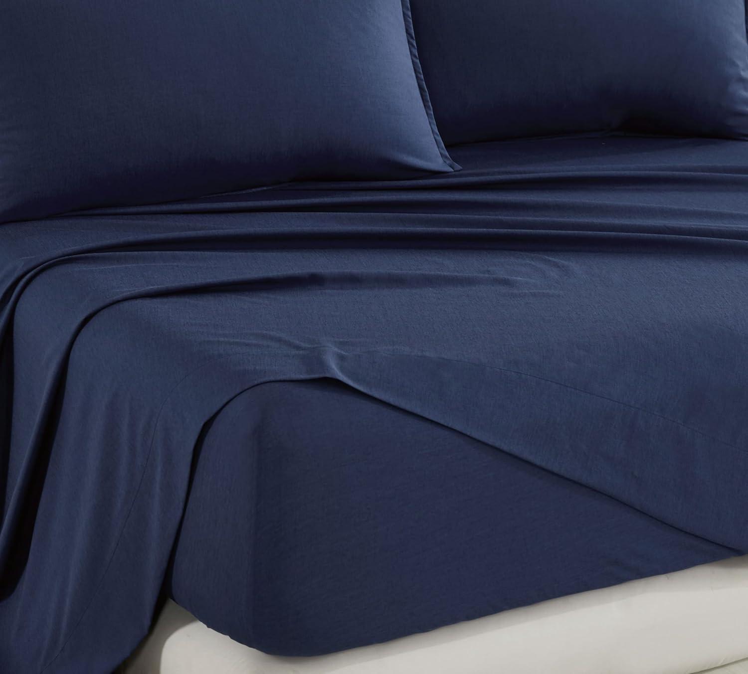 Bamboo Microfibre Sheet Set - Navy - King 3