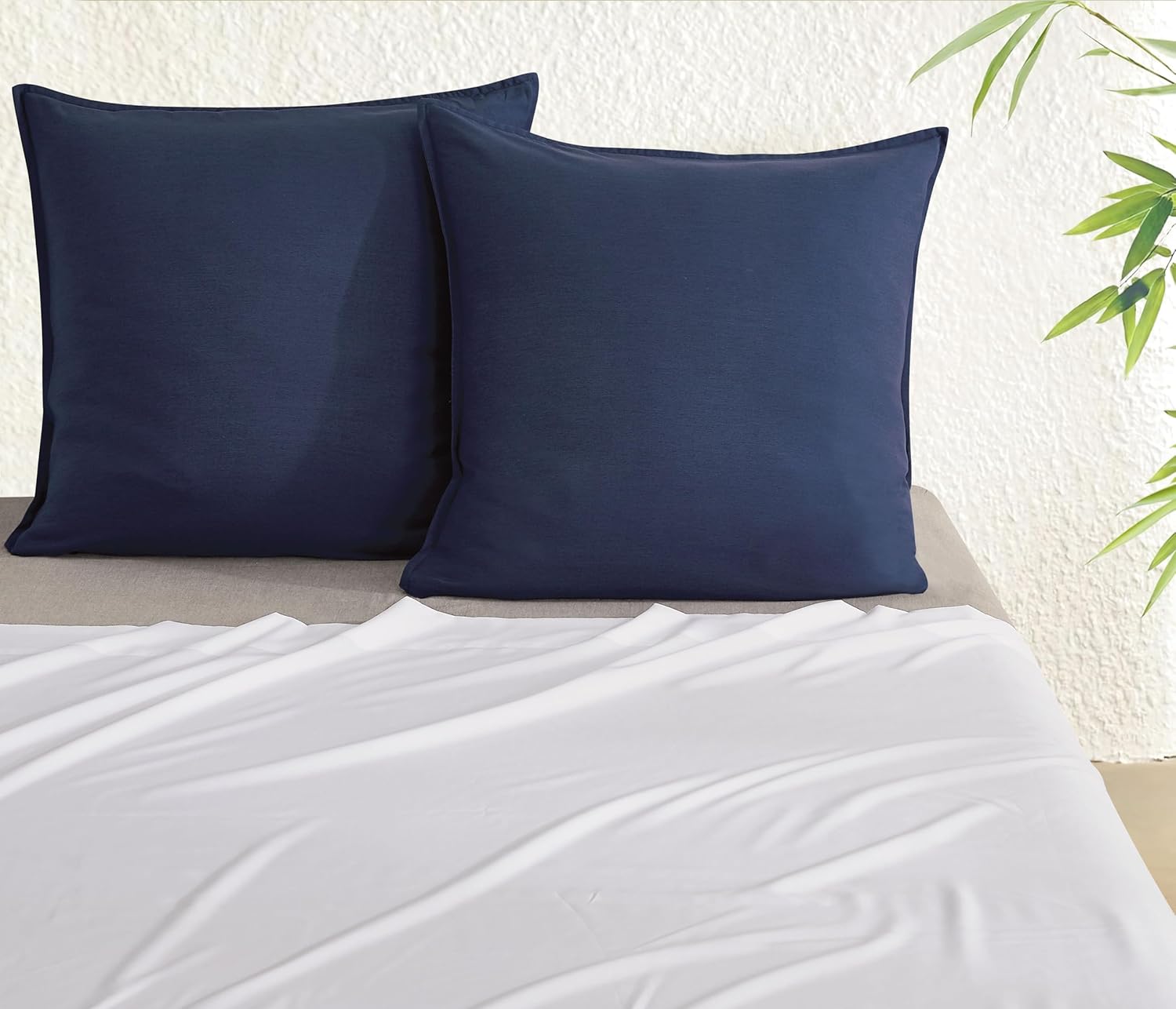 Bamboo Microfibre European Pillowcase x2 (one pair) - Navy 5
