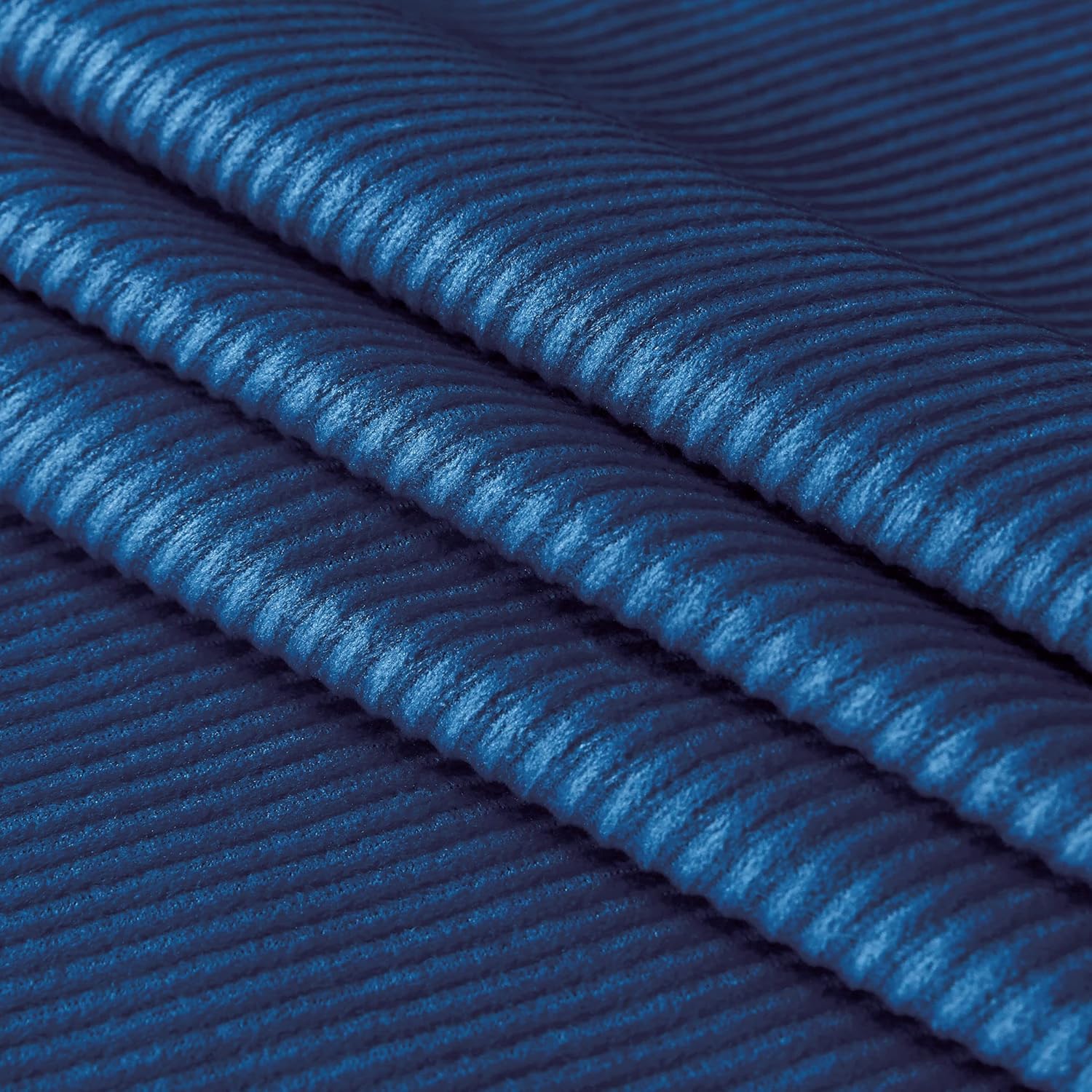 Super Soft Textured Corduroy Velvet European Pillowcase - Navy Blue 3