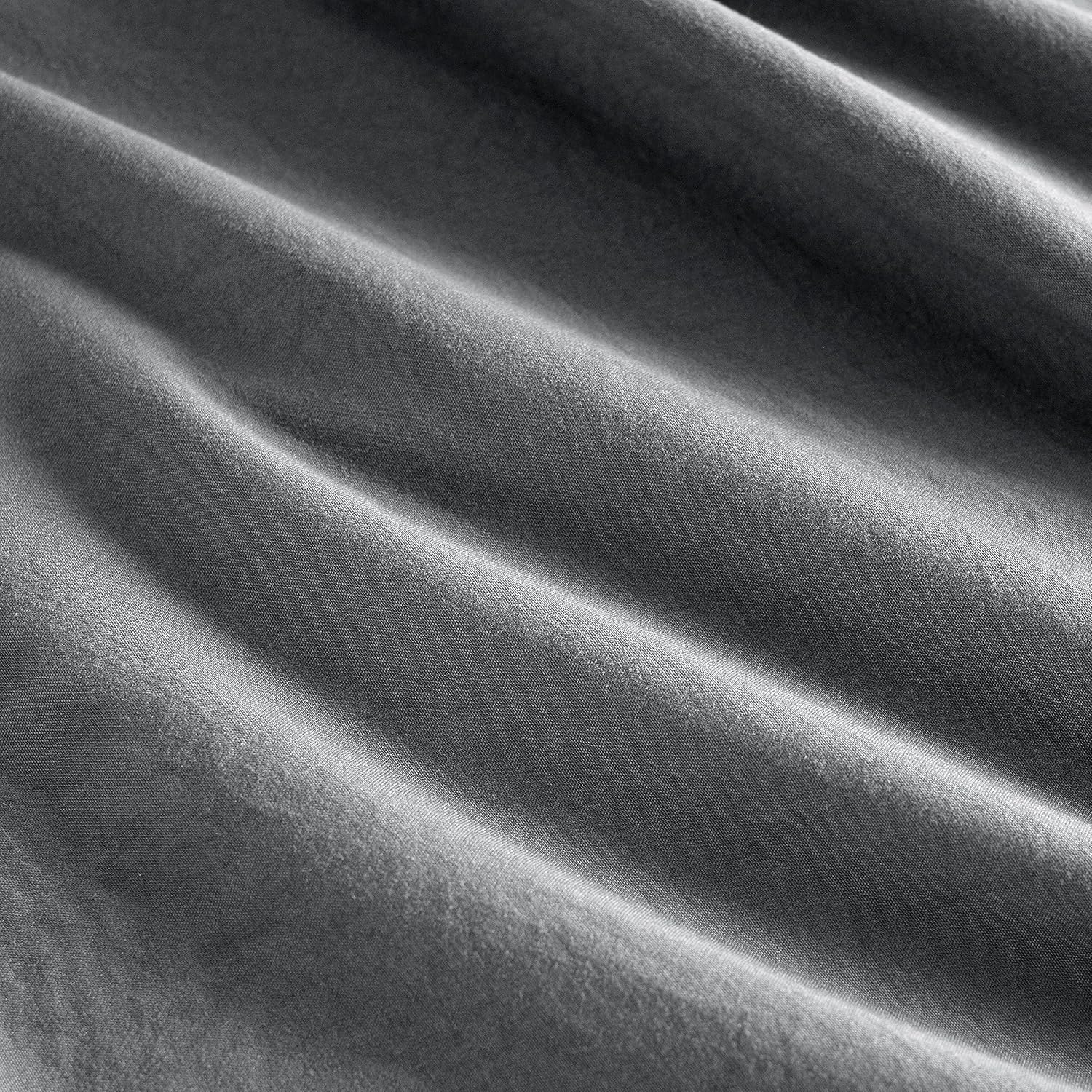 100% Vintage Washed Microfibre Fitted Sheet Set – Ultra Soft & Lightweight All-Season Fitted Sheet with 1 Pillowcase (Grey, King Single Size) 6