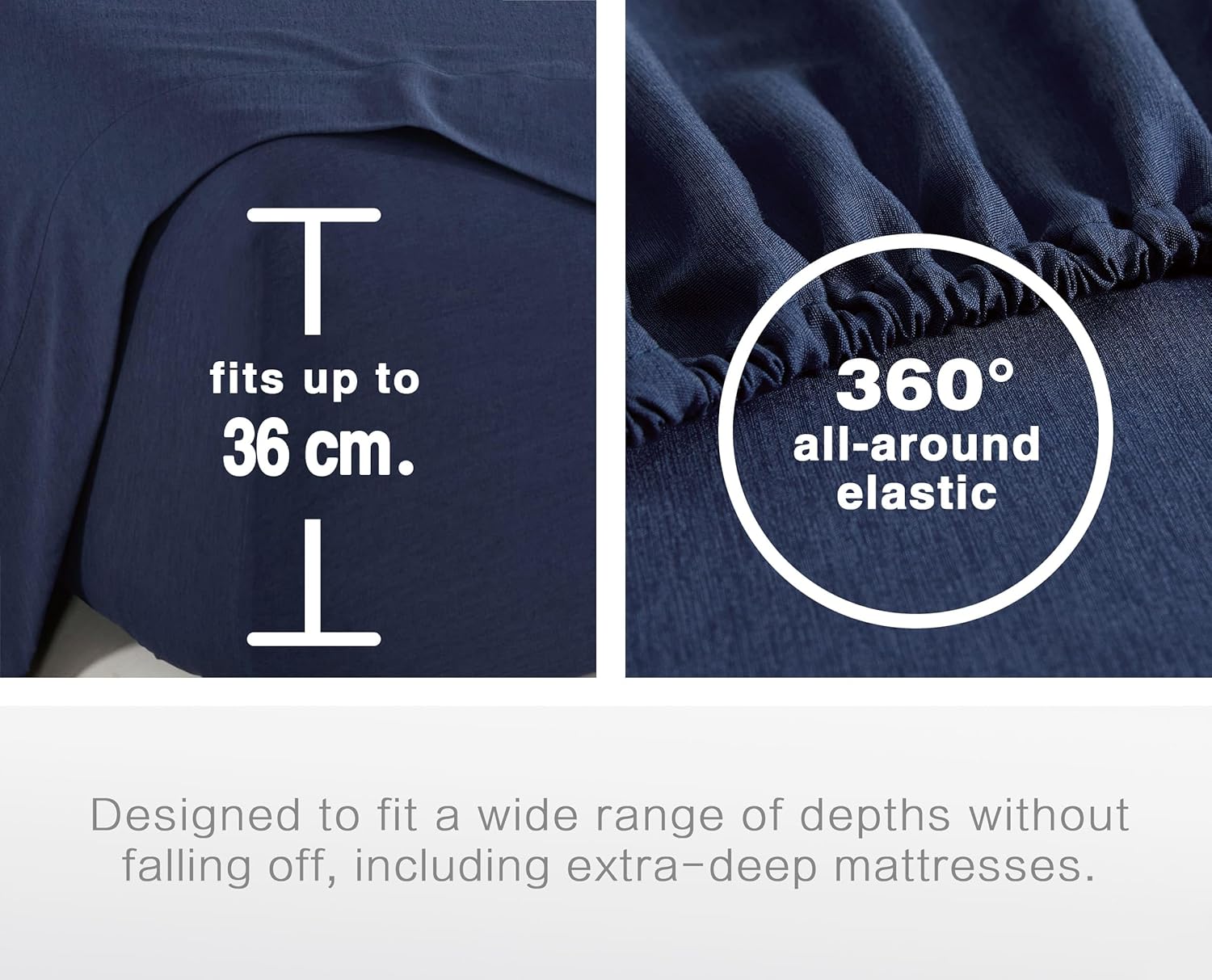 Bamboo Microfibre Sheet Set - Navy - King Single 4