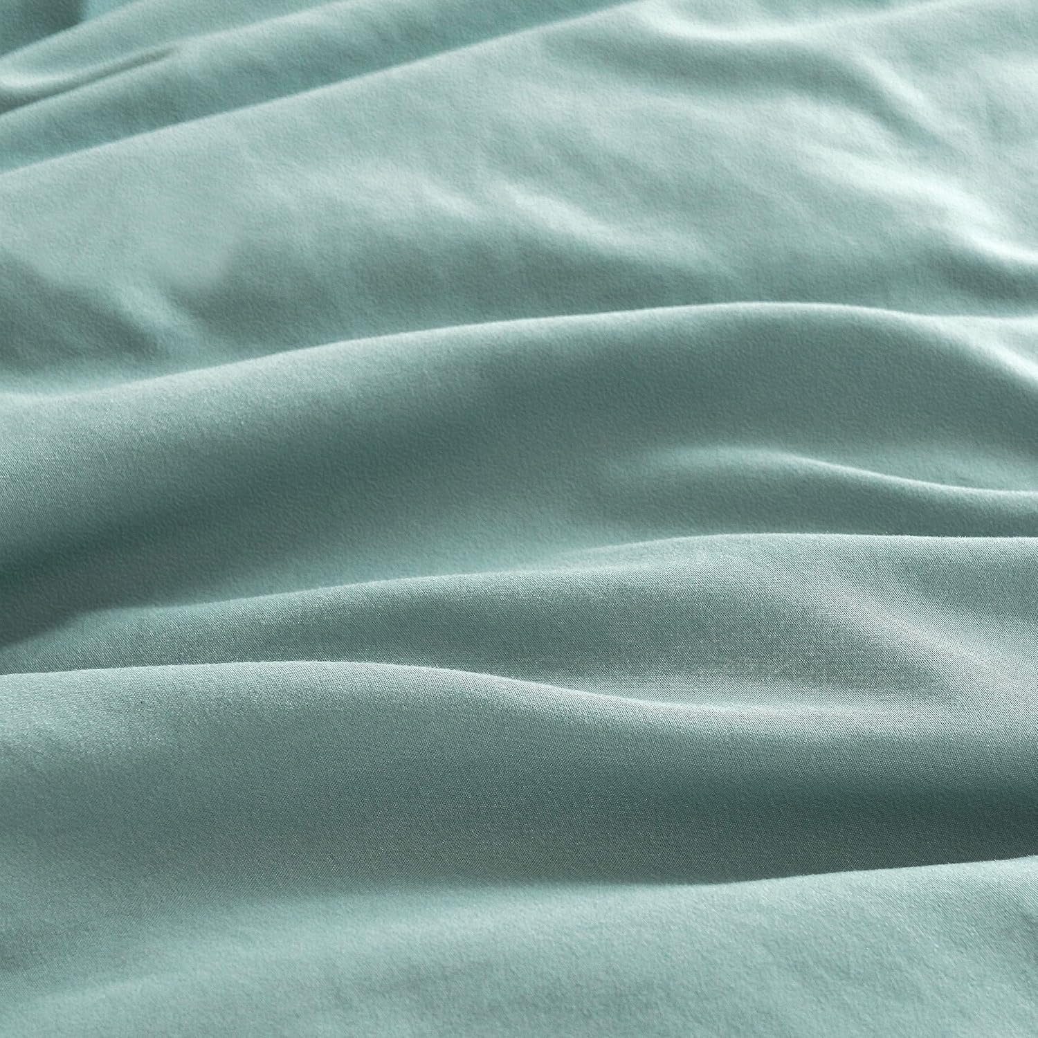 Vintage Washed Microfibre Sheet Set with 1 Pillowcase - Seafoam - King Single 8