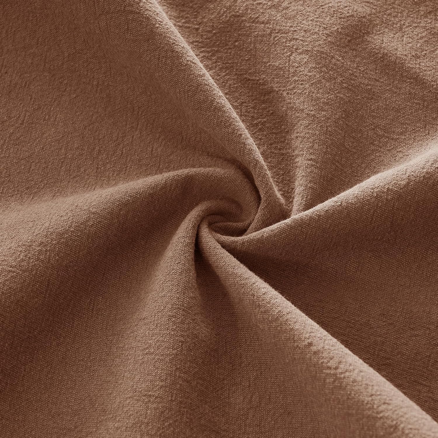 Linen Cushion Covers - 30% Linen 70% Cotton Blend, Soft & Breathable with Hidden Zipper Design - Cocoa Brown, 45cm x 45cm (Twin Pack) 7