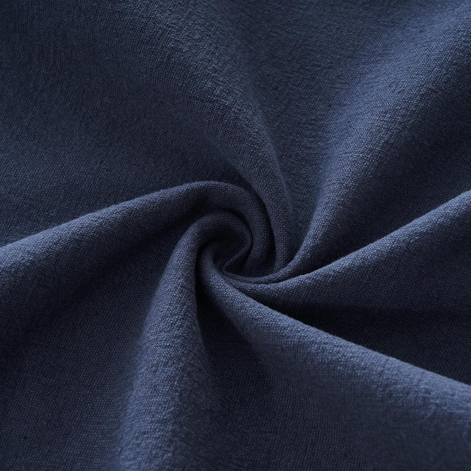 Linen Cushion Covers - 30% Linen 70% Cotton Blend, Soft & Breathable with Hidden Zipper Design - Navy Blue, 30cm x 50cm (Twin Pack) 5