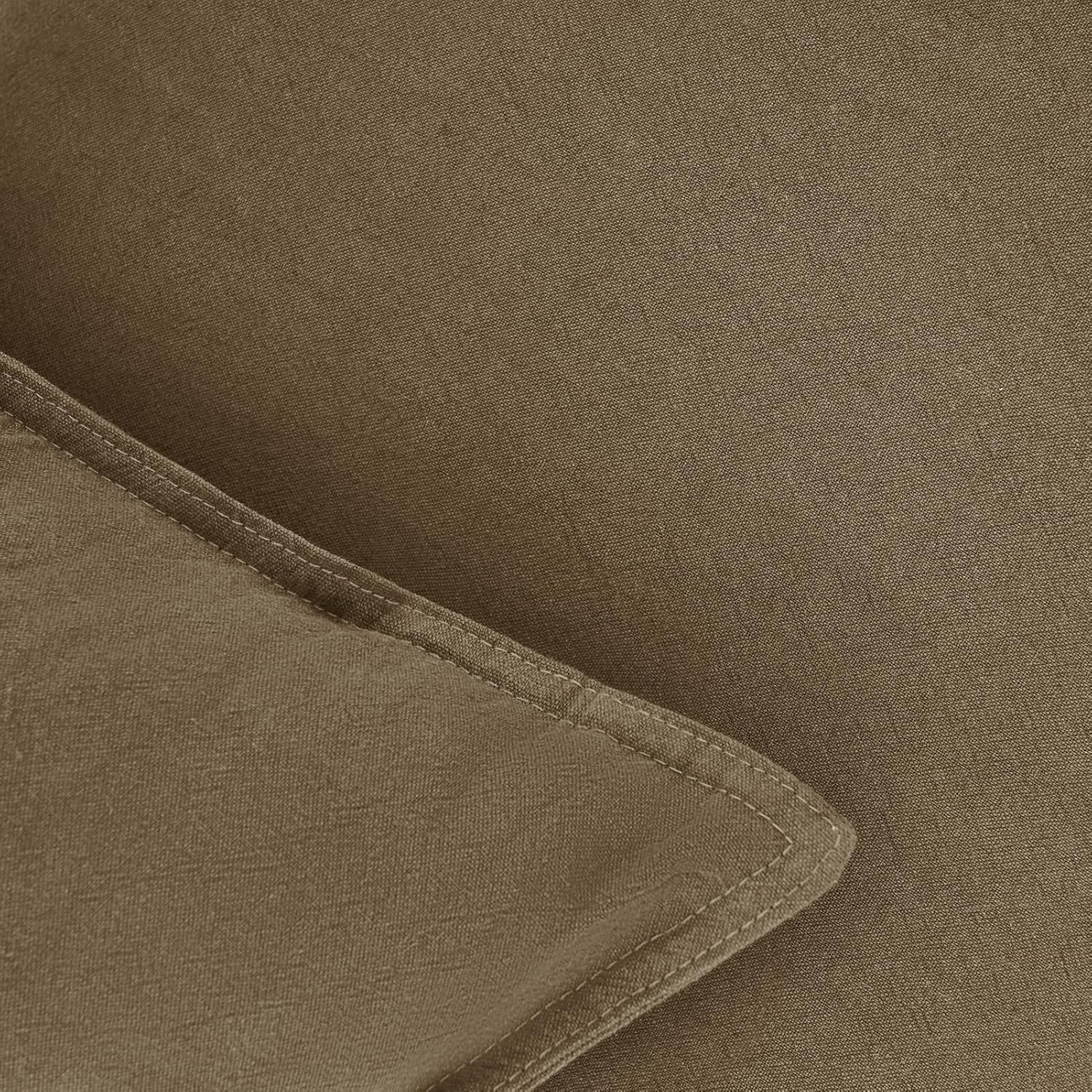 Linen Cushion Covers - 30% Linen 70% Cotton Blend, Soft & Breathable with Hidden Zipper Design - Tan, 30cm x 50cm (Twin Pack) 4