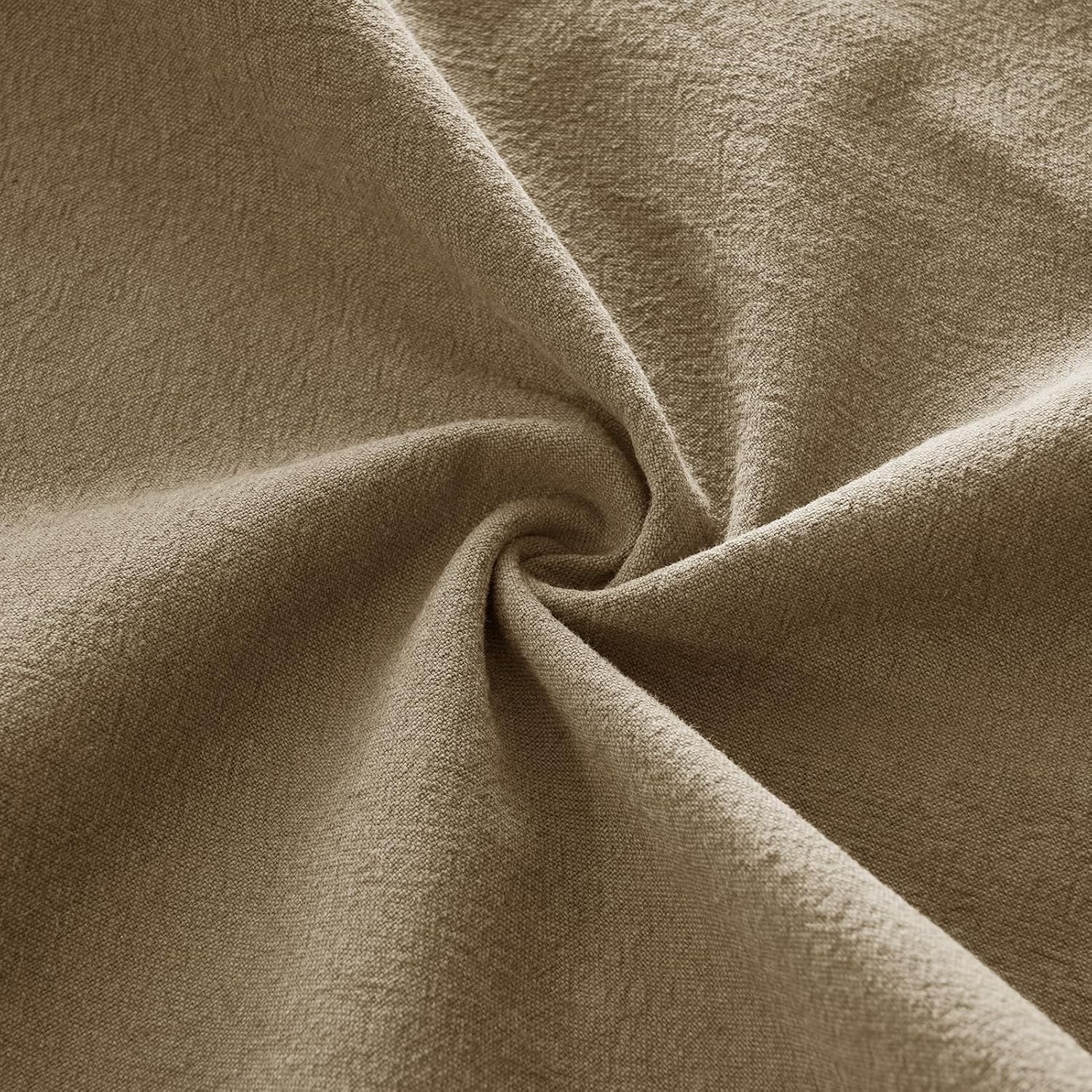 Linen Cushion Covers - 30% Linen 70% Cotton Blend, Soft & Breathable with Hidden Zipper Design - Tan, 30cm x 50cm (Twin Pack) 5