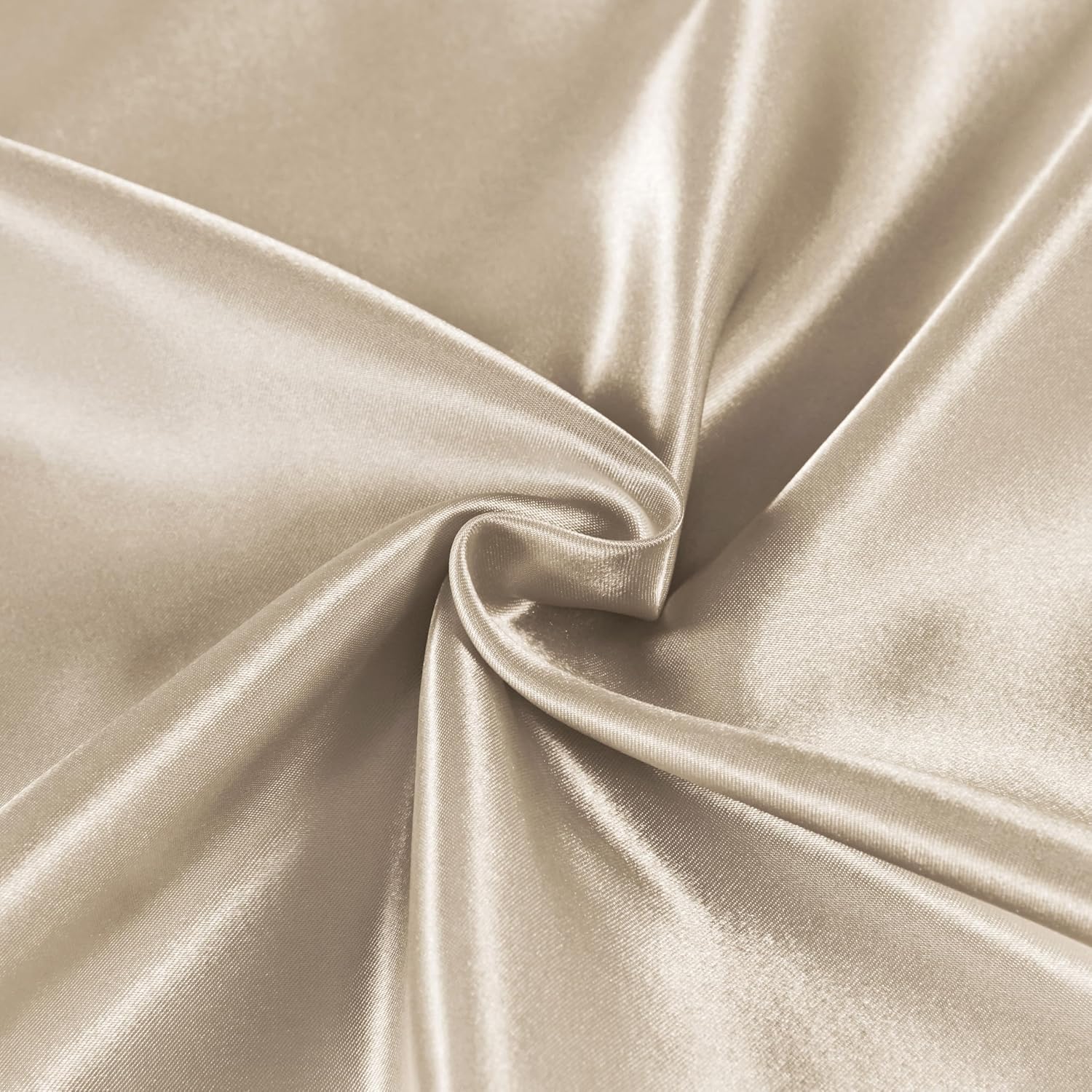 Satin Pillowcases - Silky Soft Polyester Satin with Zipper Closure - Champagne, 48cm x 73cm (Twin Pack) 3