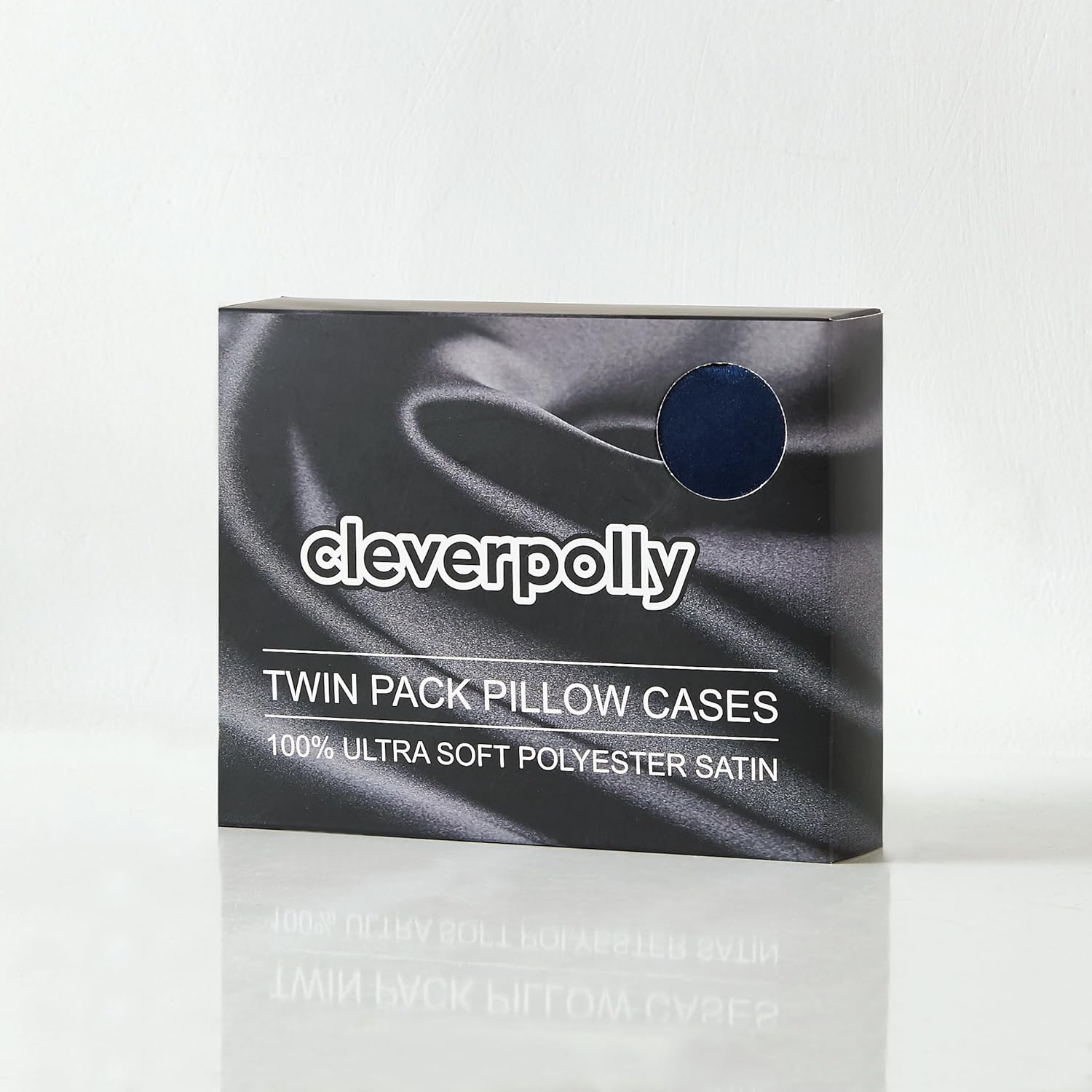 Satin Pillowcases - Silky Soft Polyester Satin with Zipper Closure - Navy Blue, 48cm x 73cm (Twin Pack) 4