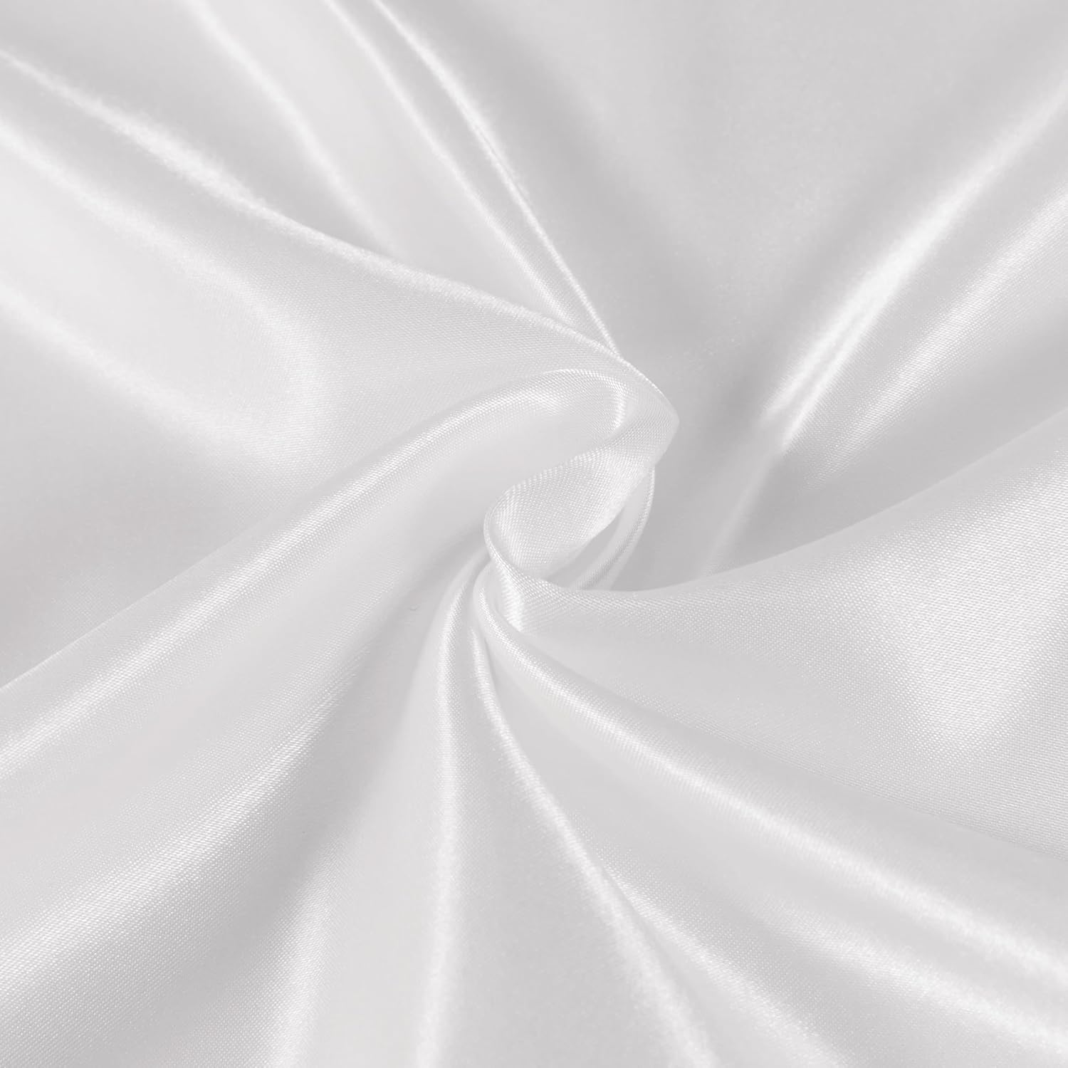 Satin Pillowcases - Silky Soft Polyester Satin with Zipper Closure - White, 48cm x 73cm (Twin Pack) 3
