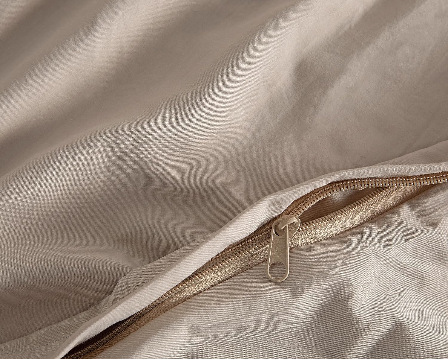 Vintage Washed Microfibre Quilt Cover Set (3Pcs) - Linen - Super King Size 4