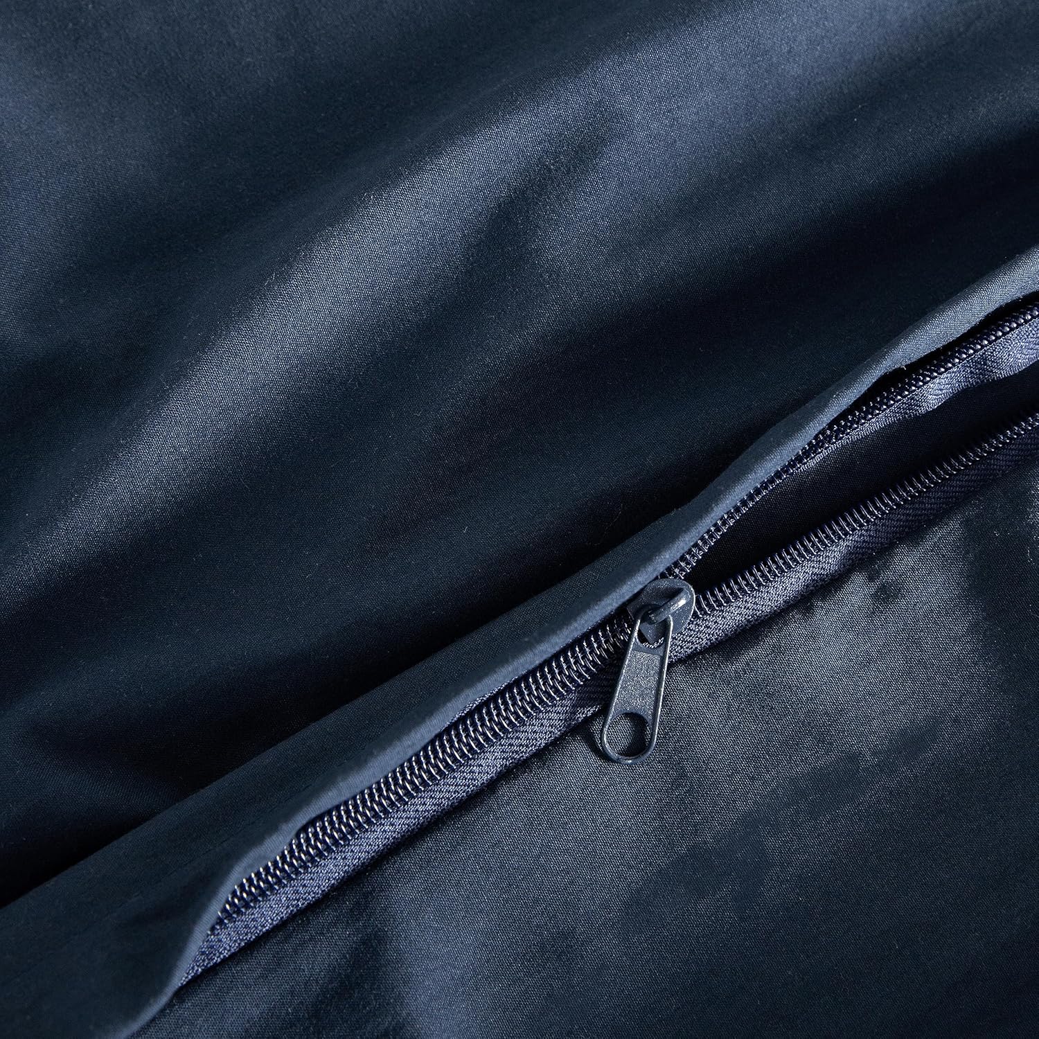 Vintage Washed Microfibre Quilt Cover Set (3Pcs) - Navy - Super King Size 4