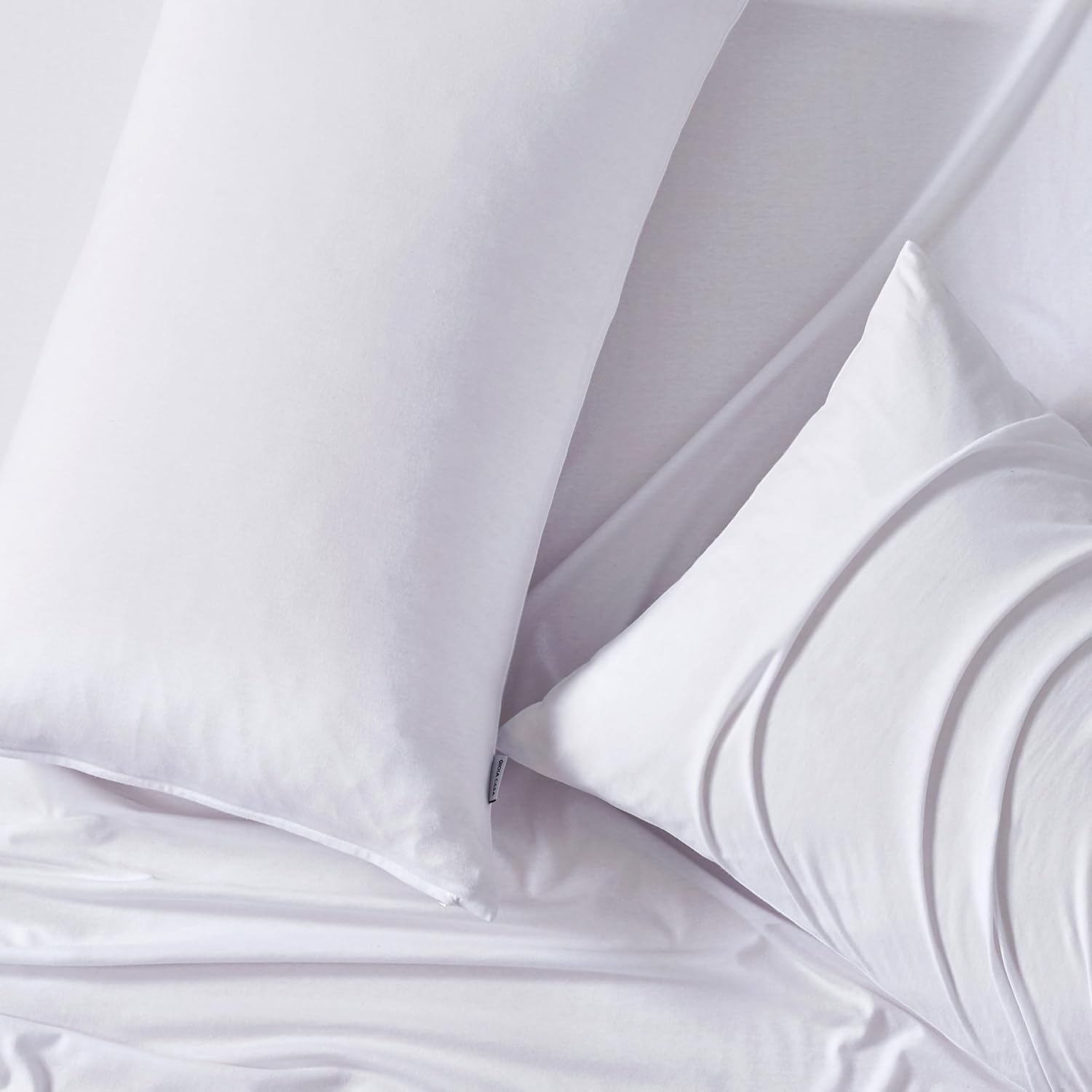 100% Jersey Cotton Quilt Cover Set - White - Super King 5