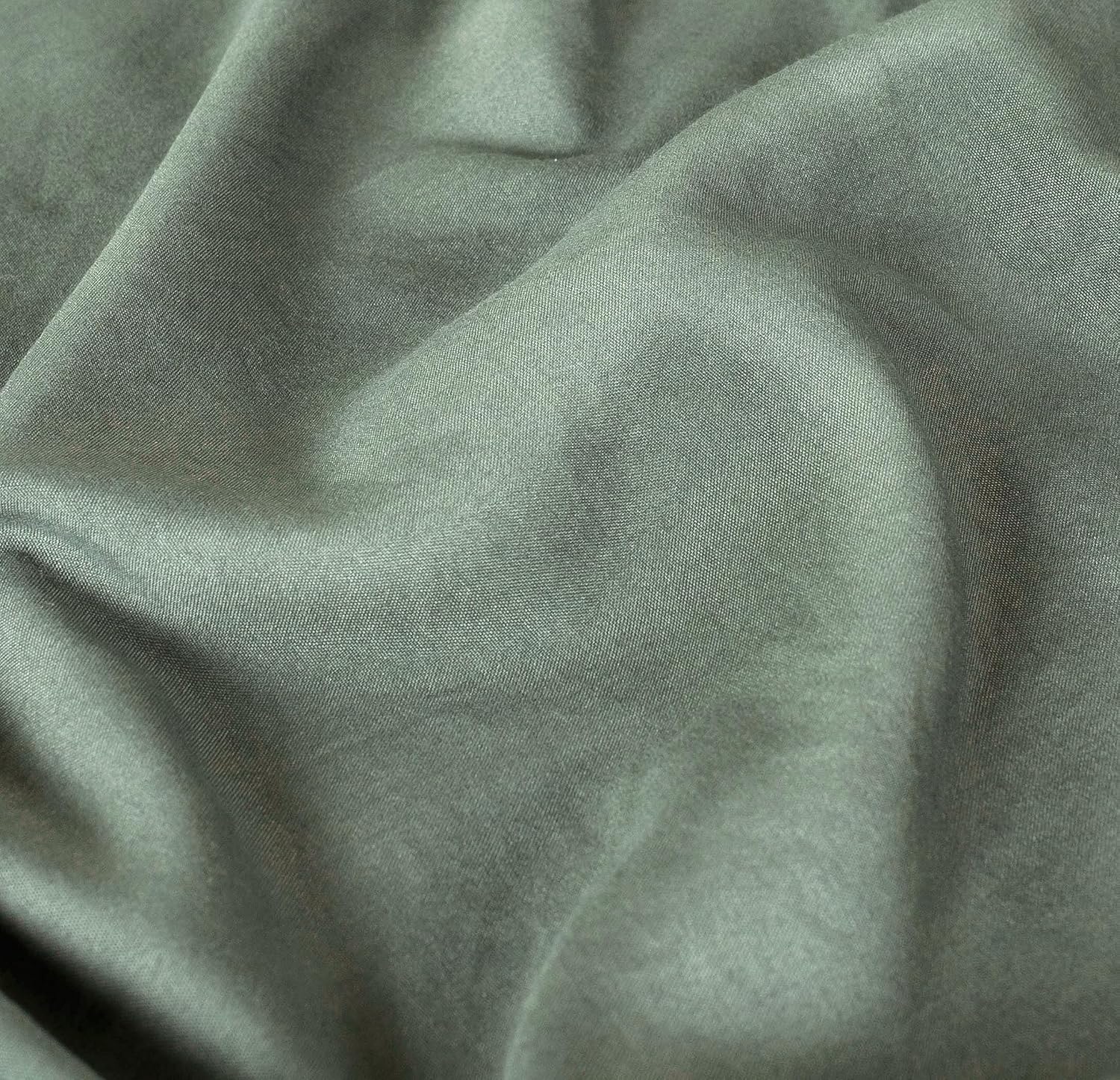 Vintage Washed Microfibre Sheet Set with 2 Pillowcases - Khaki Green - Super King 7