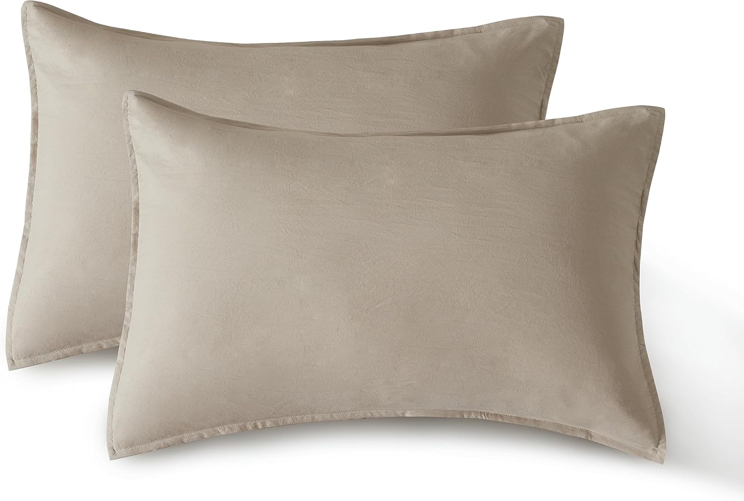 Vintage Washed Microfibre Sheet Set with 2 Pillowcases - Linen - Super King 8