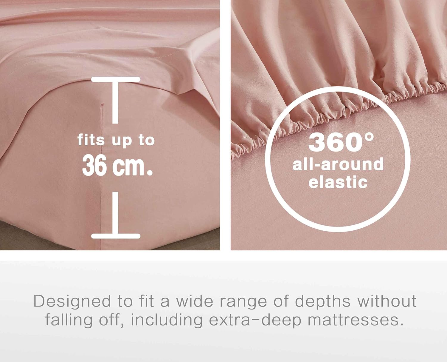 Vintage Washed Microfibre Sheet Set (Pink, Super King)