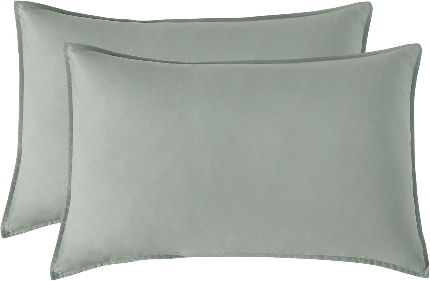 Vintage Washed Microfibre Sheet Set (Sage, Super King) 7
