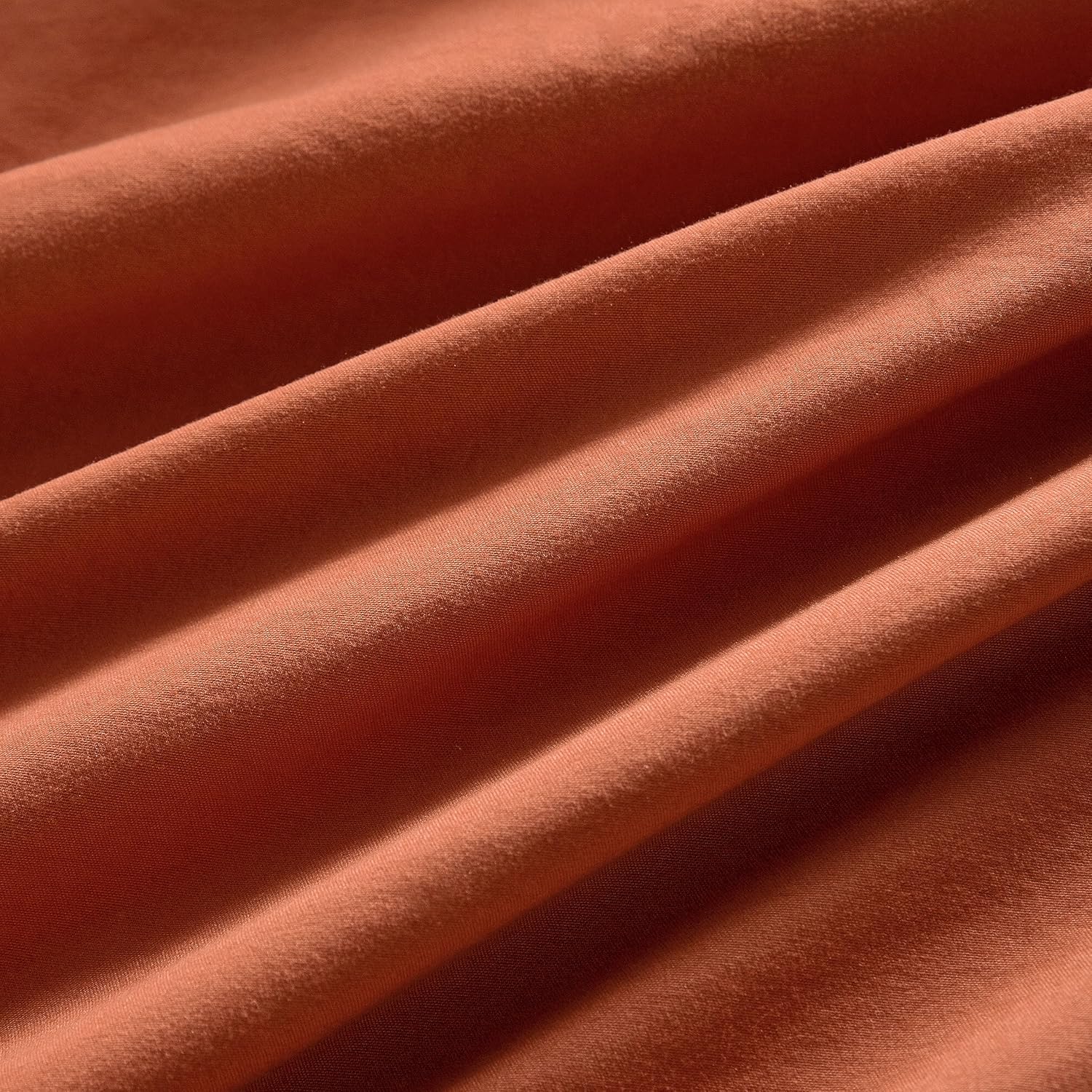 Vintage Washed Microfibre Sheet Set with 2 Pillowcases - Terracotta - Super King 9
