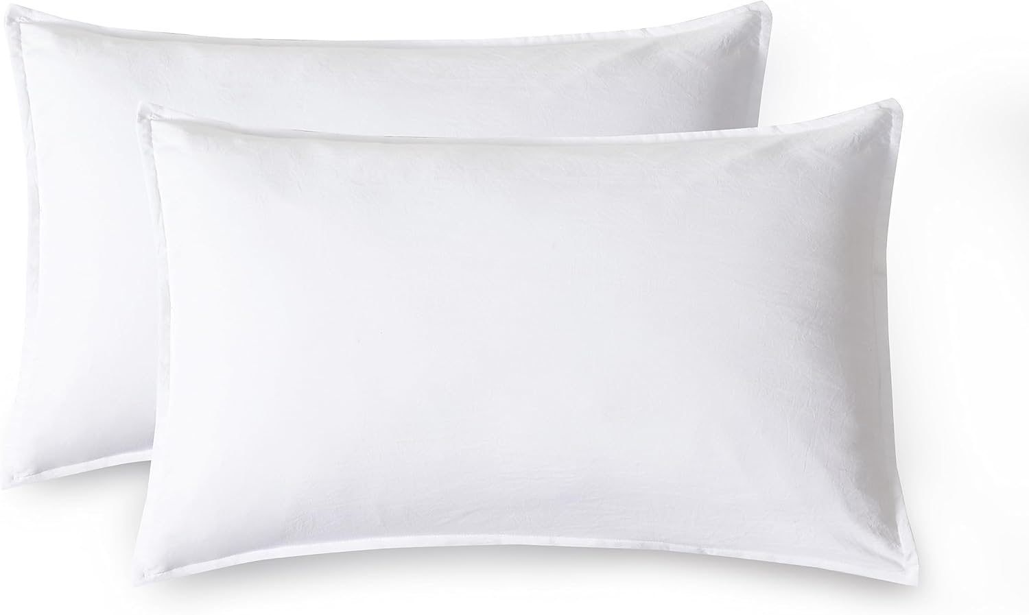 Vintage Washed Microfibre Sheet Set with 2 Pillowcases - White - Super King 6