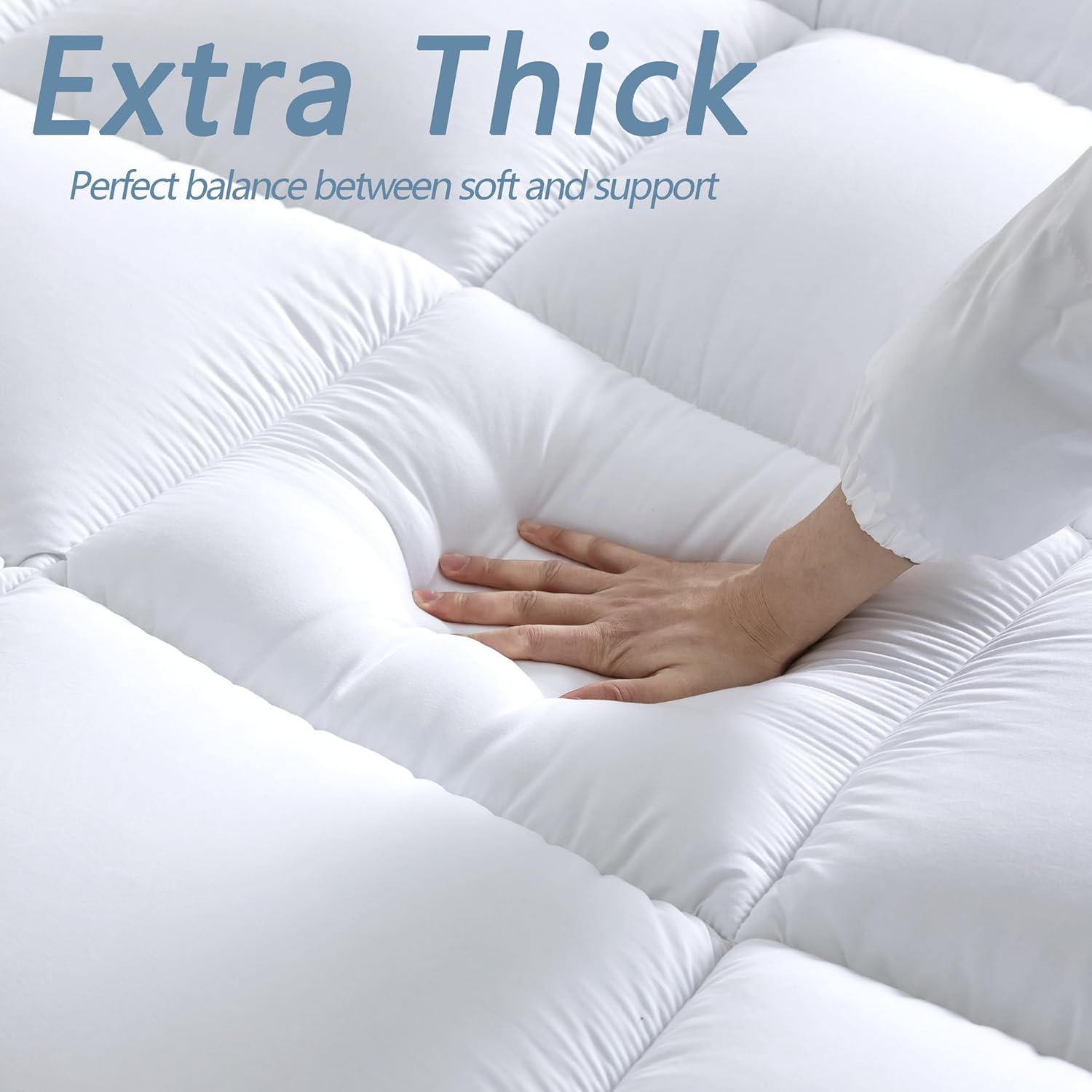 Luxurious Extra Thick 1000GSM Mattress Topper-Super King size 6
