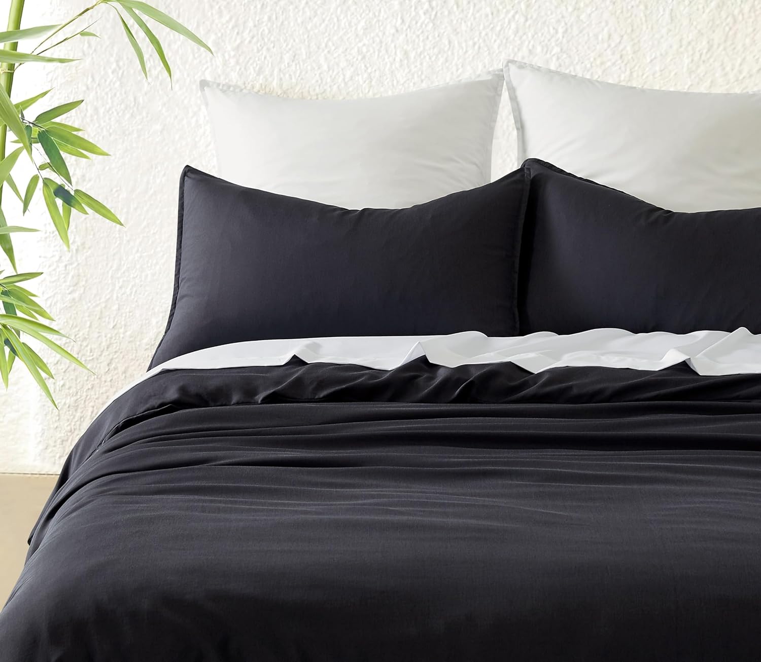 Bamboo Microfibre Standard Pillowcase x2 (one pair) - Charcoal 3