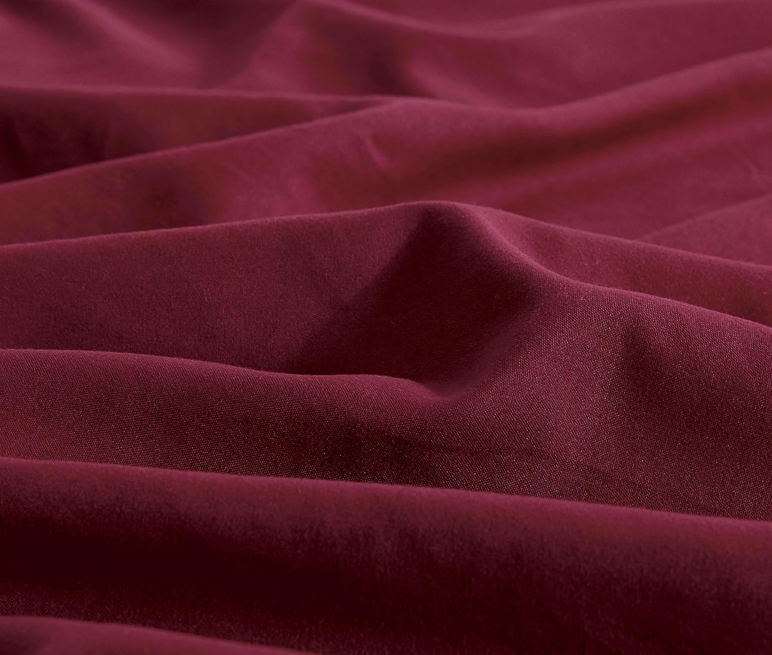 Twin Pack Vintage Washed Microfibre Standard Pillowcase (Burgundy, Standard) 4