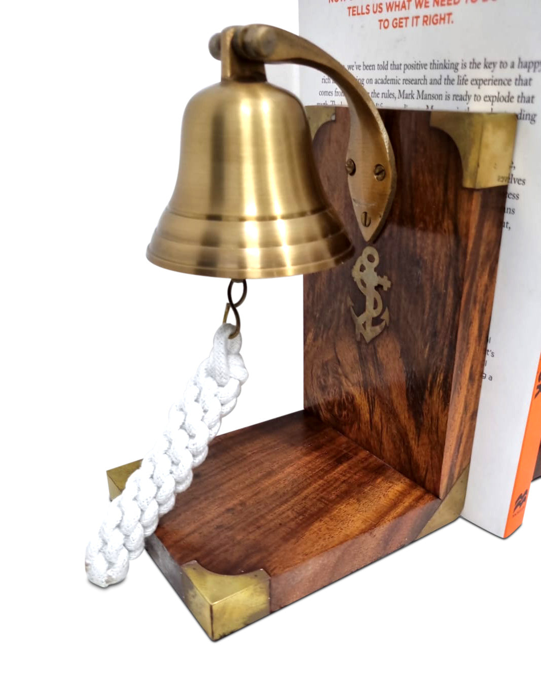Brass Bookend - Anchor Bell 4