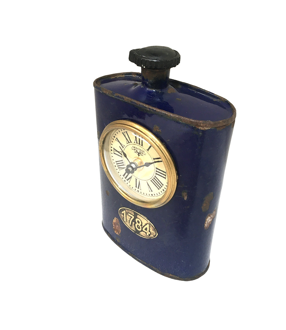 Table Clock - Old Iron Drinking Flask 3