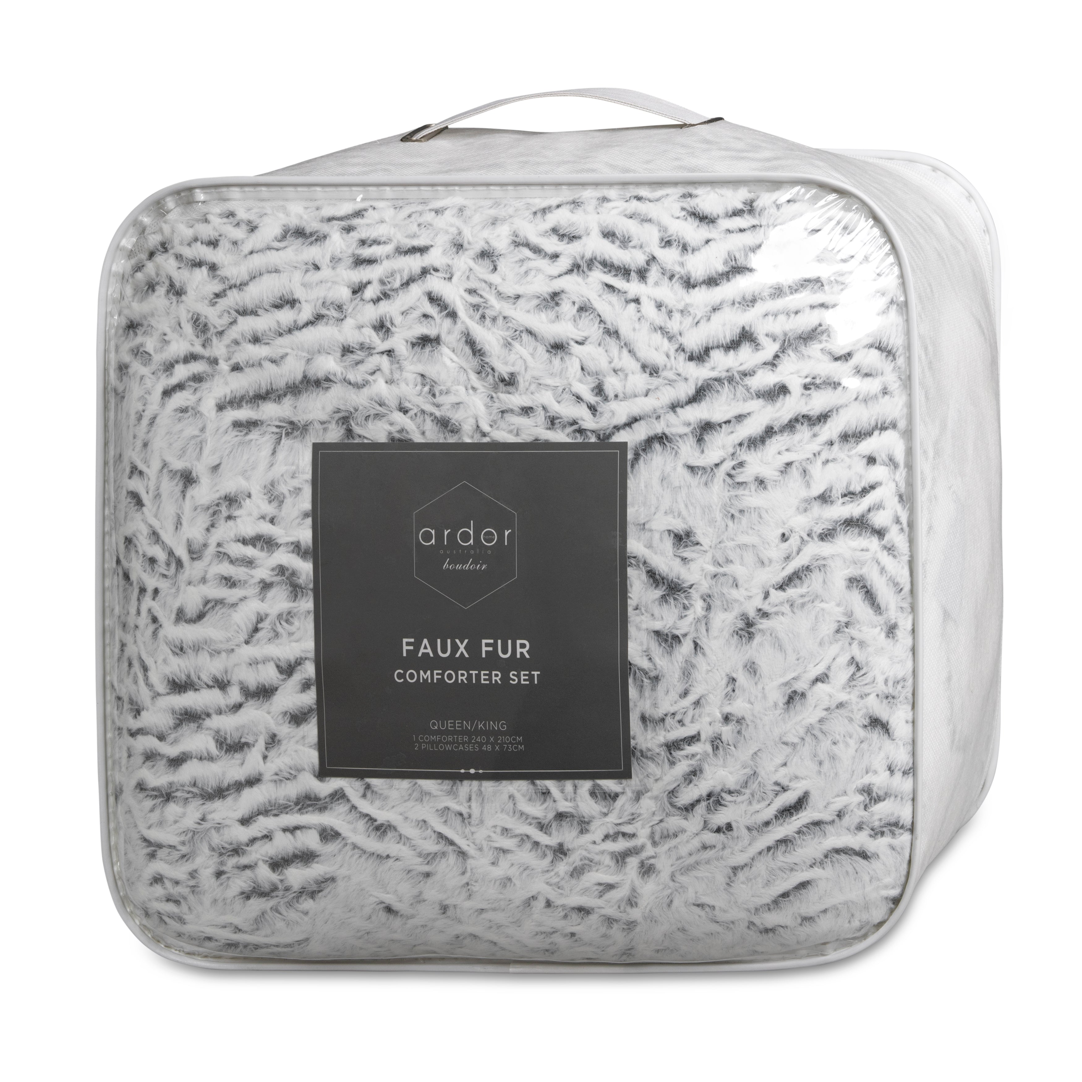 Faux Fur SHERPA 3PCE COMFORTER SET - QUEEN/KING 4