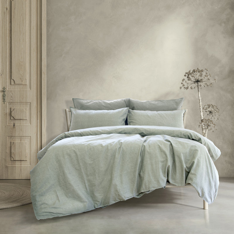 Embre Linen Look Washed Cotton QUILT COVER SET - KING 3