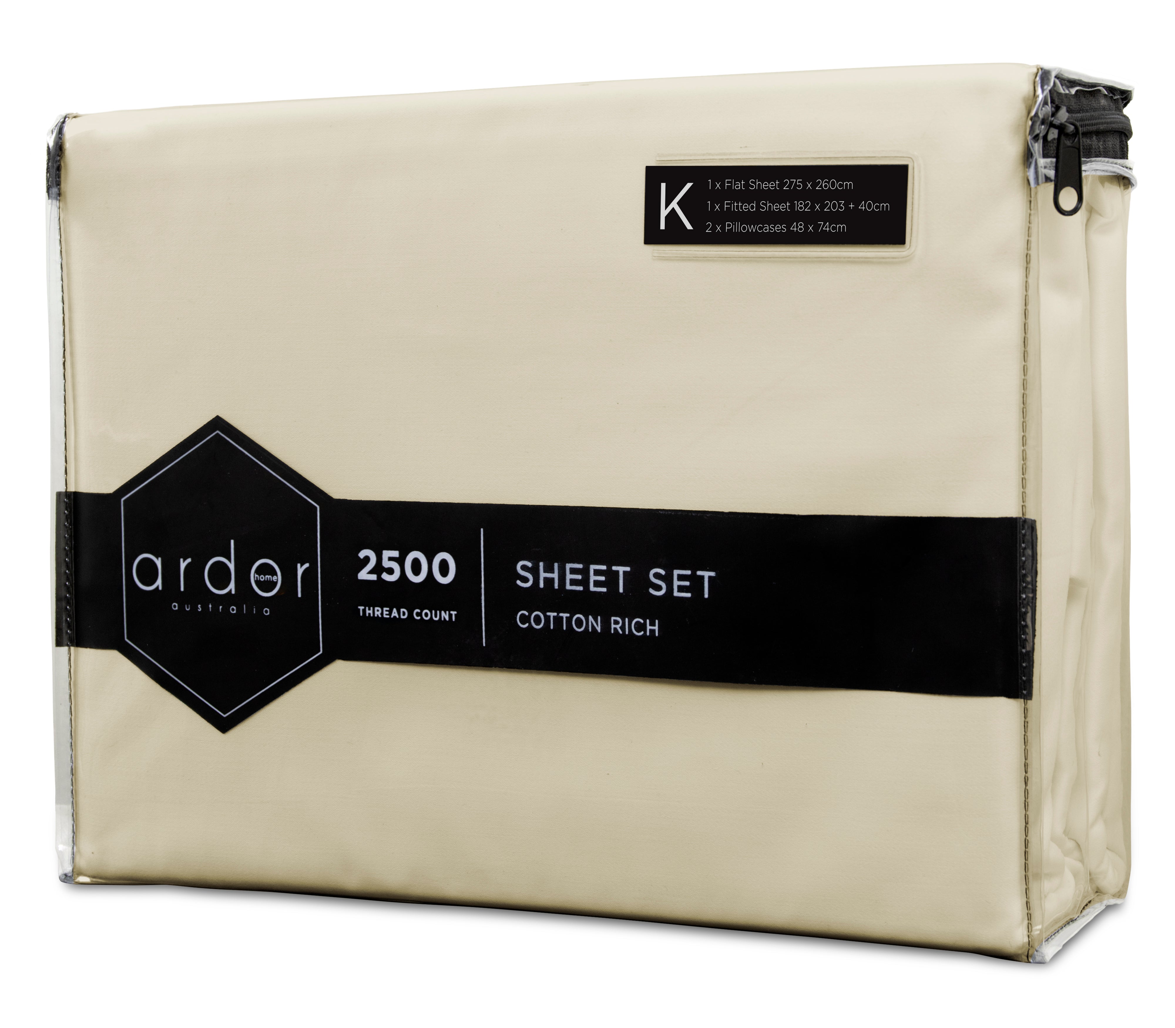 2500TC Cotton Rich SHEET SETS - KING 3