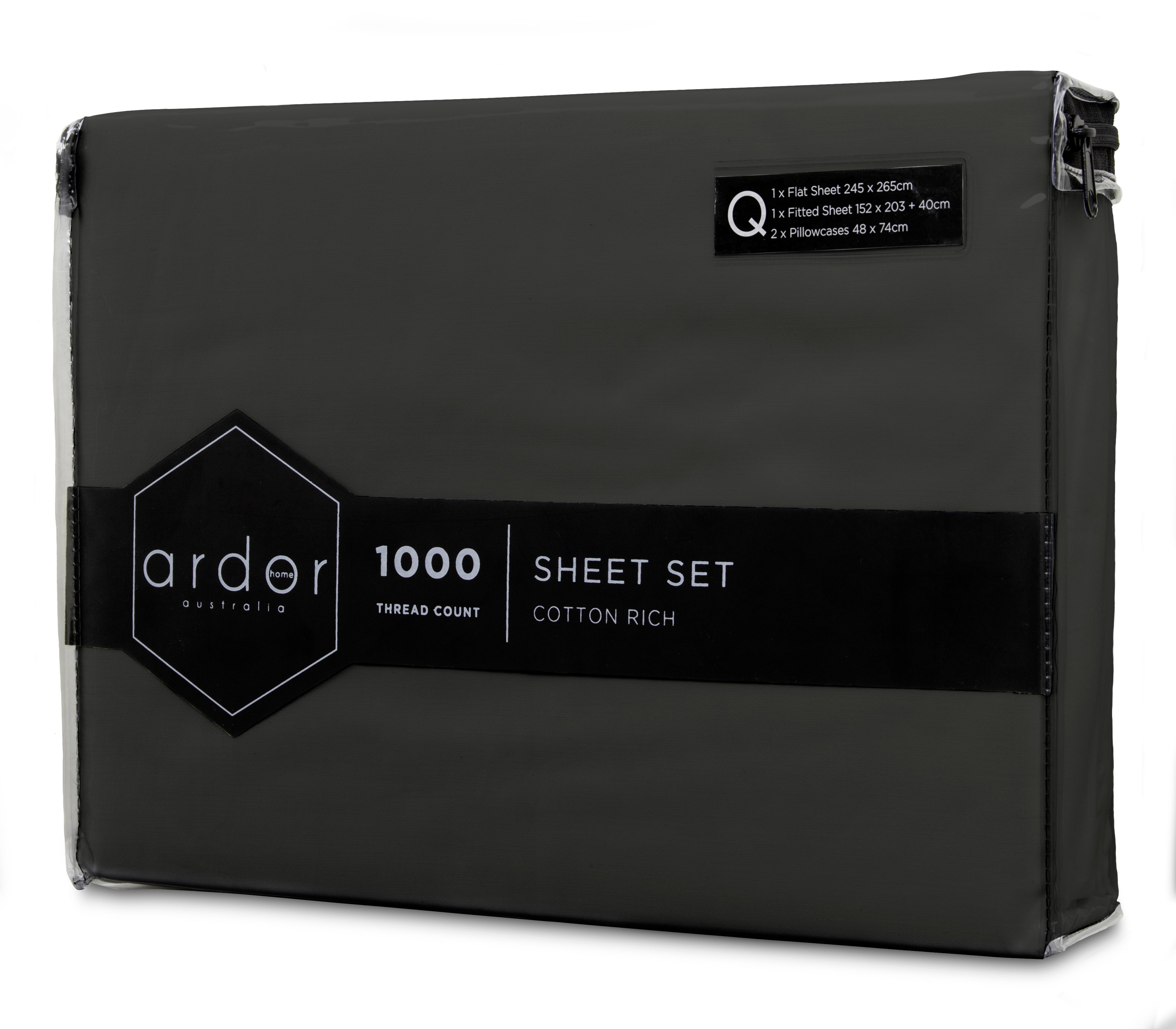 1000TC Cotton Rich SHEET SET - KING 3