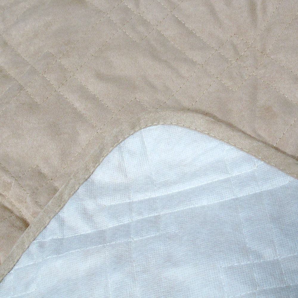 Faux Suede 1 Seater Sofa Protector Camel 3
