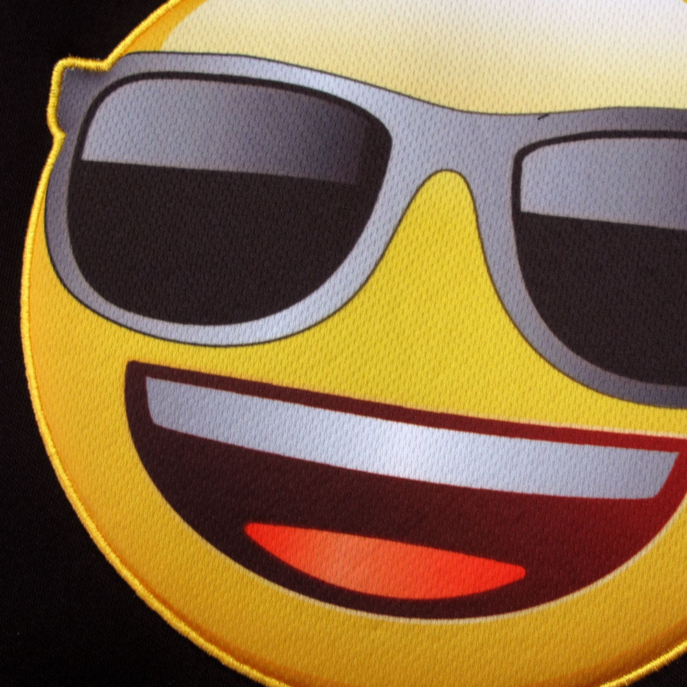 Pair of Emoji Car Front Seat Covers Sunglasses Faces 3