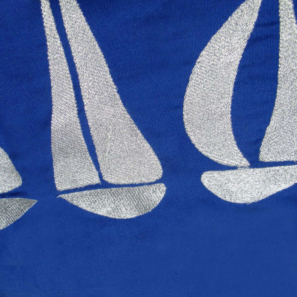 Sail Boats Cotton Embroidered European Pillowcase 65 x 65 cm 3