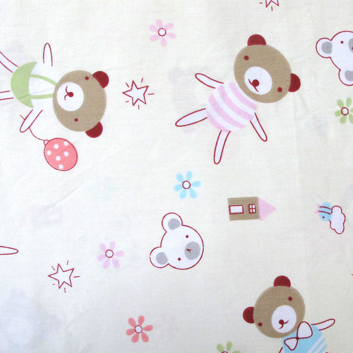 Bear Fashionista Baby 100% Cotton Printed Sheet Set Cot Size 3