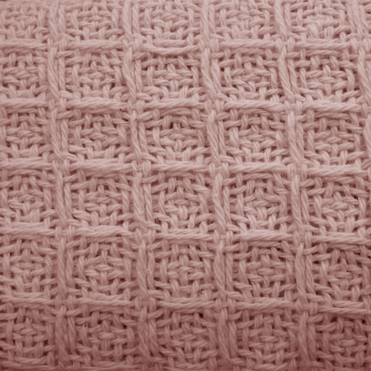 Cotton Waffle Blanket Dusty Pink King 3