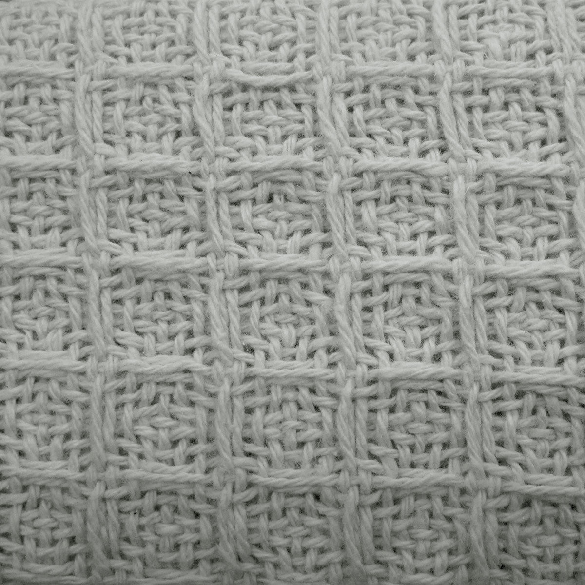 Cotton Waffle Blanket Silver Single 3