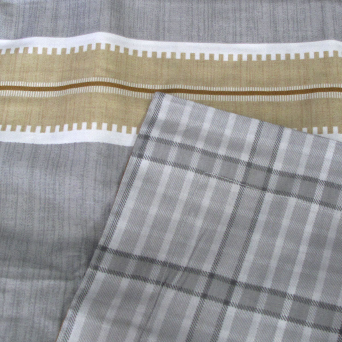 300TC Theodore Grey Reversible Cotton Quilt Cover Set King 3