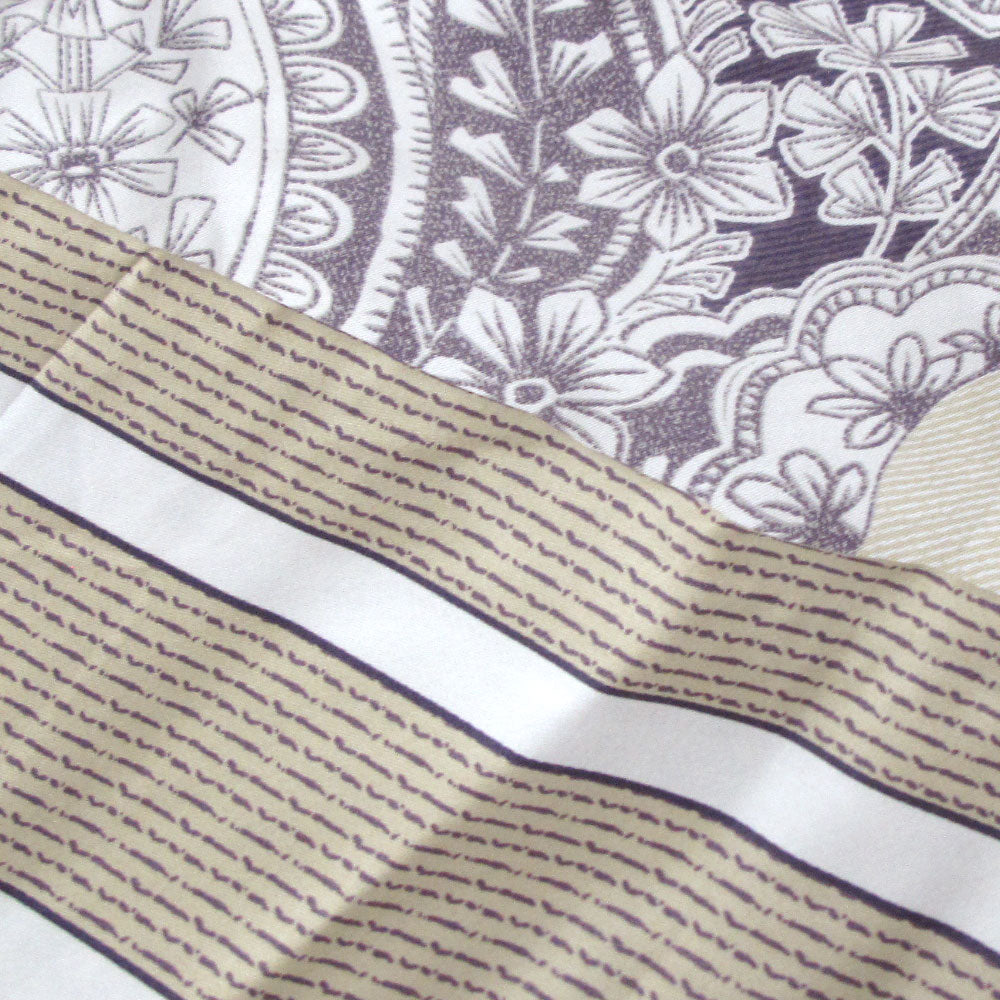 250TC Cotton Reversible Quilt Cover Set Elizabeth Queen 4