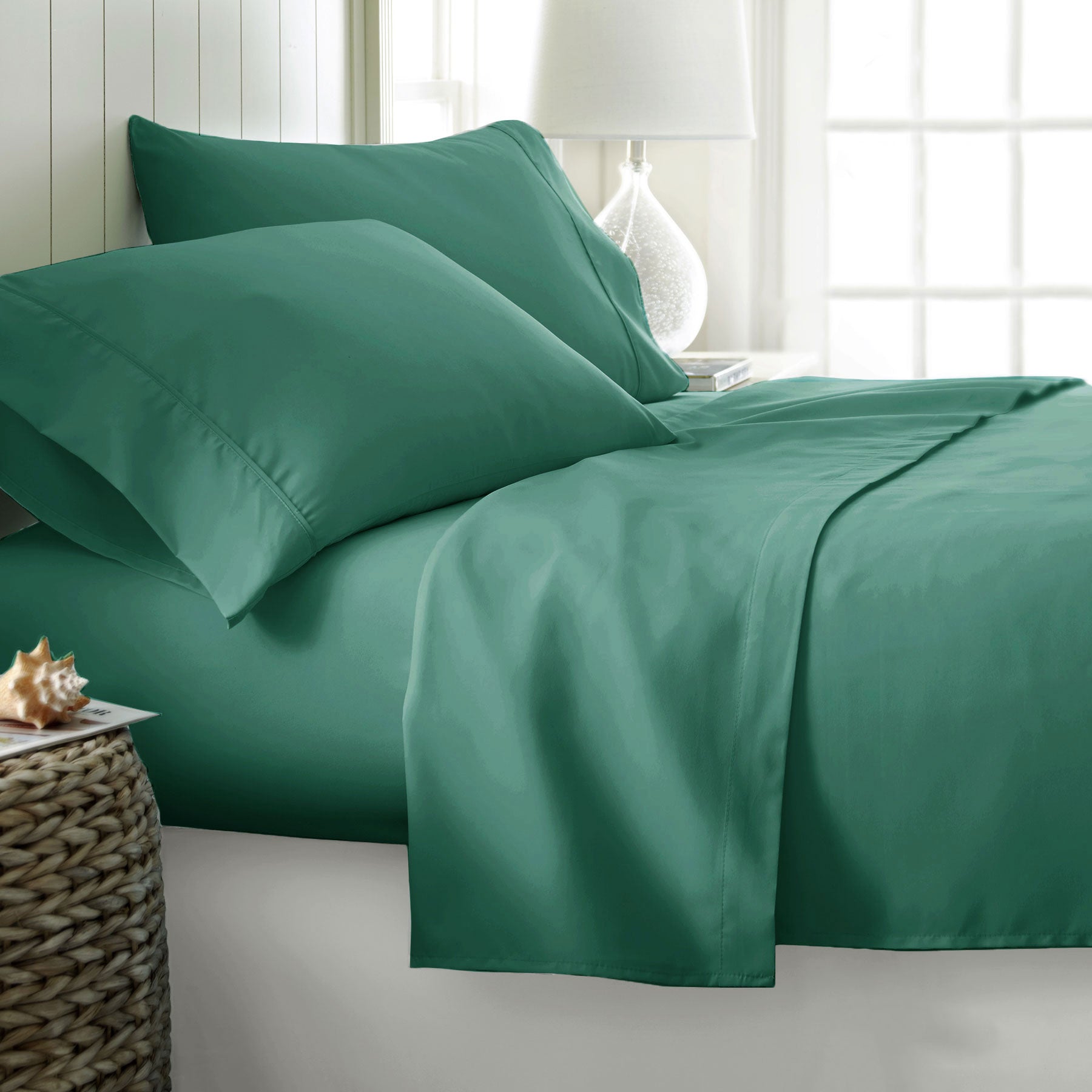 400TC Cotton Sateen Sheet Set King Teal