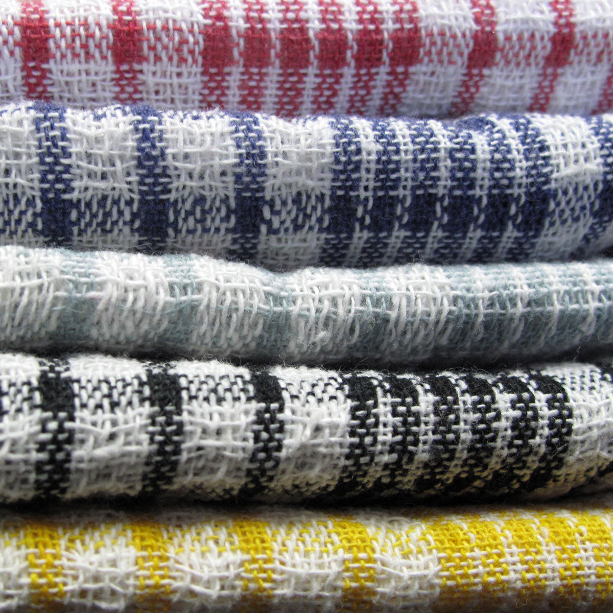 Hotel Living Checkered Set of 5 Cotton Tea Towels 3