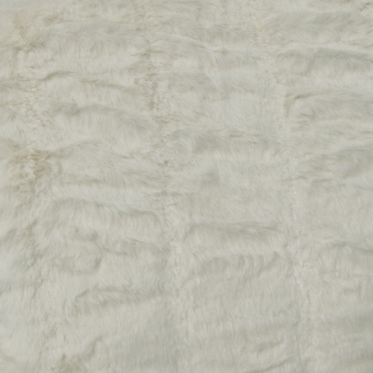 Harper Soft Ruched Pattern Faux Fur Throw Rug 127 x 152 cm Ivory 3