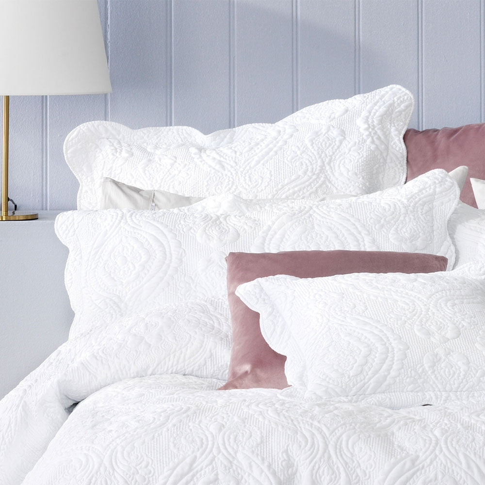 Bianca Elegance Cordelia White Bedspread Set King 4