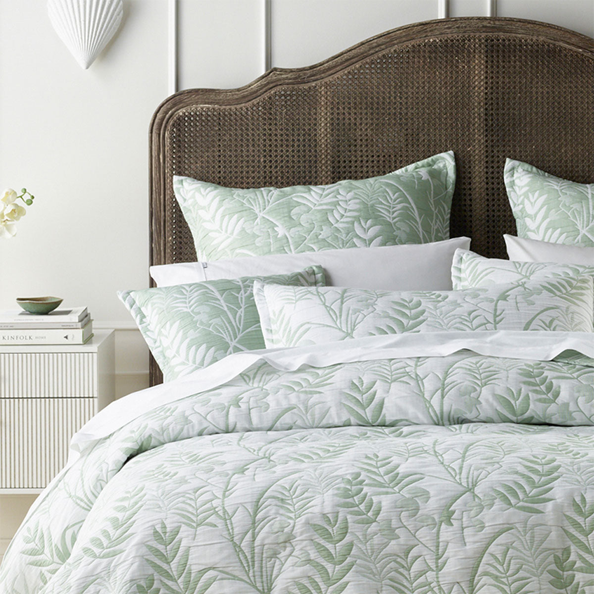 Bianca Eden Sage Jacquard Bedspread Set King 3