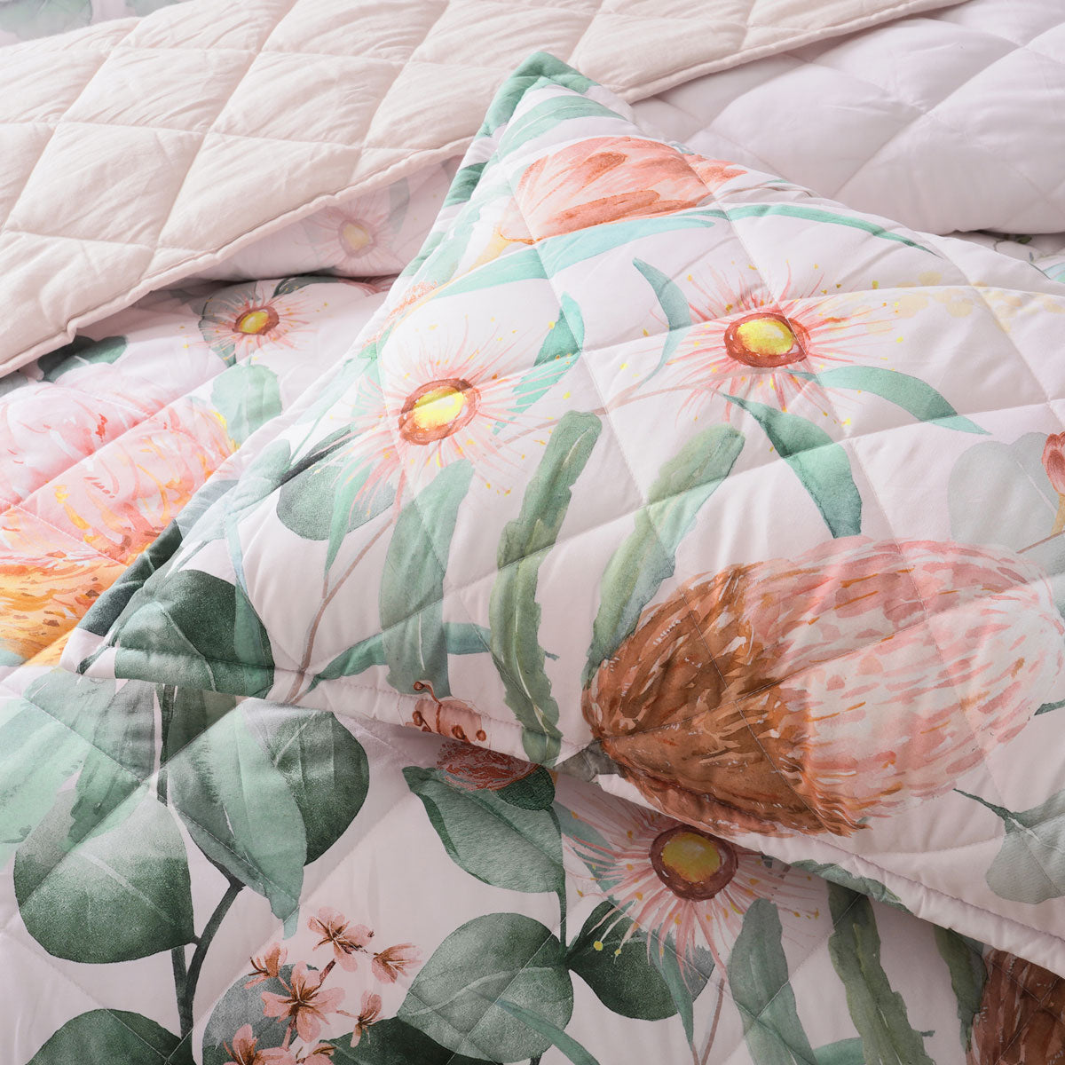 Bianca Sidney Blush Printed Floral Bedspread Set Double 4