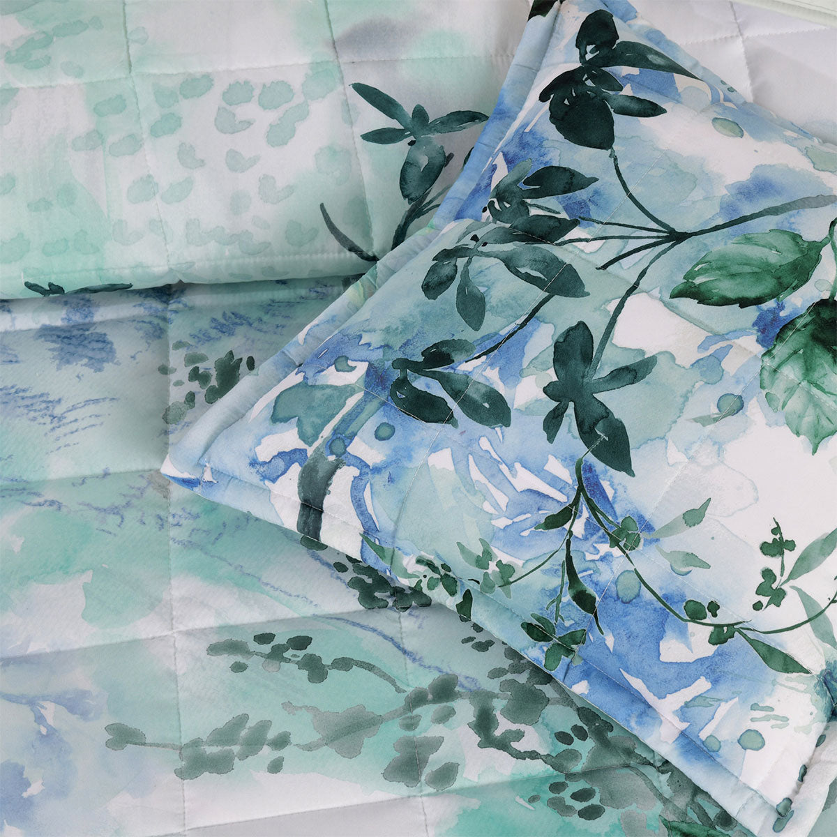 Bianca Woodbury White Botanical Printed Bedspread Set Queen 4