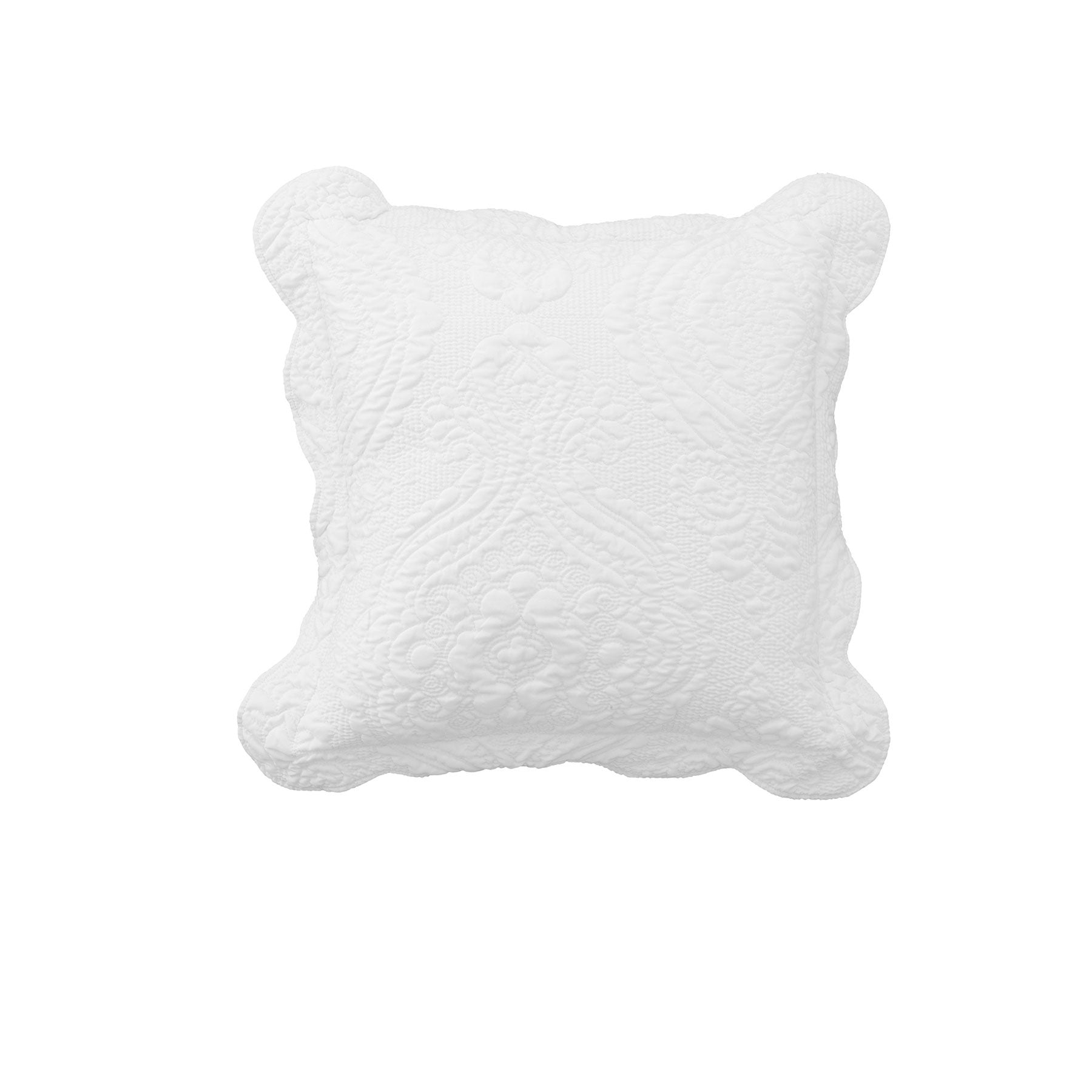 Bianca Elegance Cordelia White Square Cushion