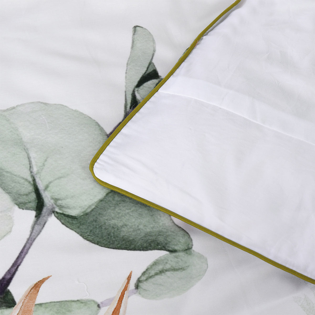 Bianca Helensvale White Floral Cotton Sateen Quilt Cover Set King 5